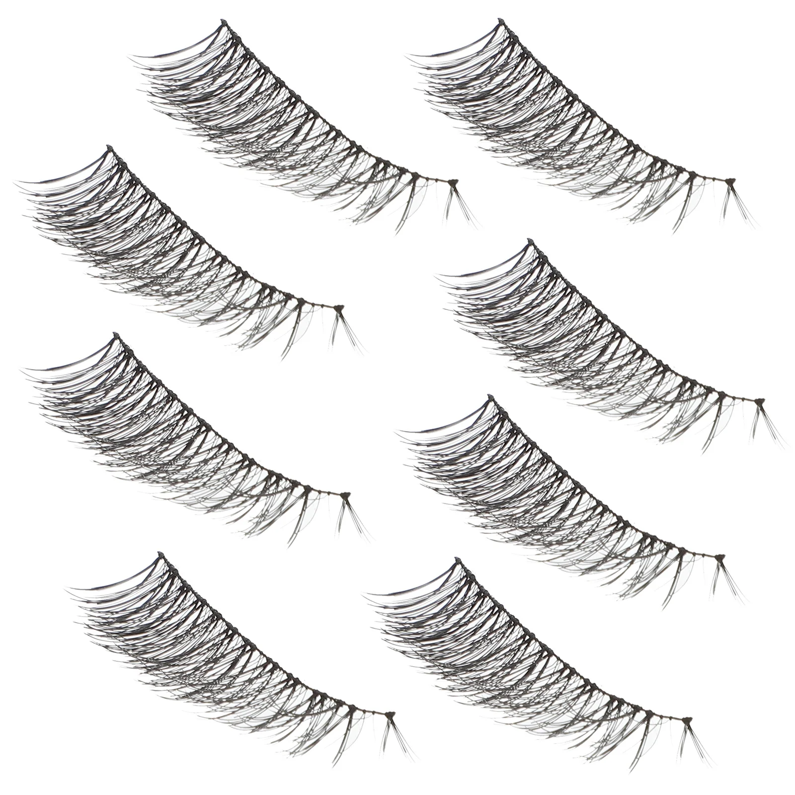 

Graduated False Eyelashes Thick Fiber Lashes For Women Natural Long Wear Party Wedding Daily Makeup Use