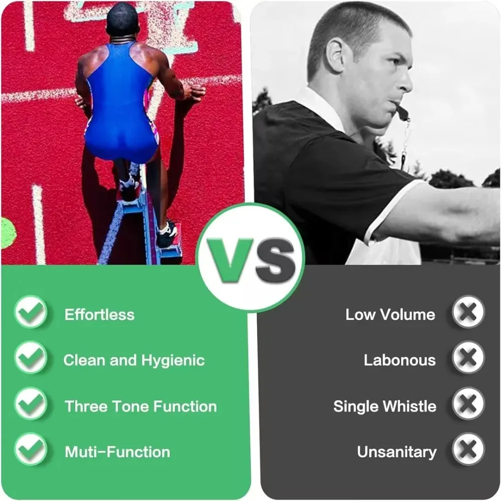 Apito eletrônico de juiz, 3 efeitos sonoros, professor escolar, apito de treinamento esportivo com cordão, árbitro