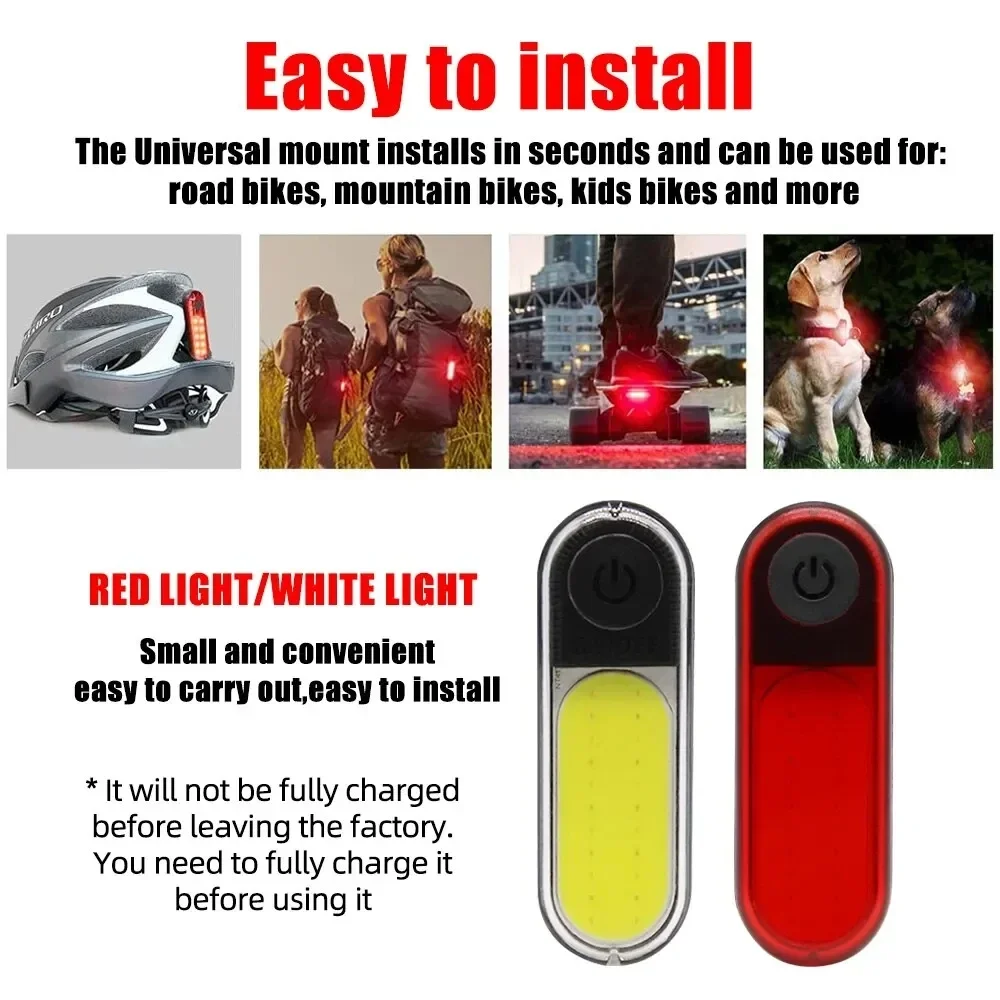 Bike Rear Lights LED Bicycle High Brightness Rechargeable MTB Road Bike Tail Light Rear Lamp Outdoor Cycling Warning Flashlights