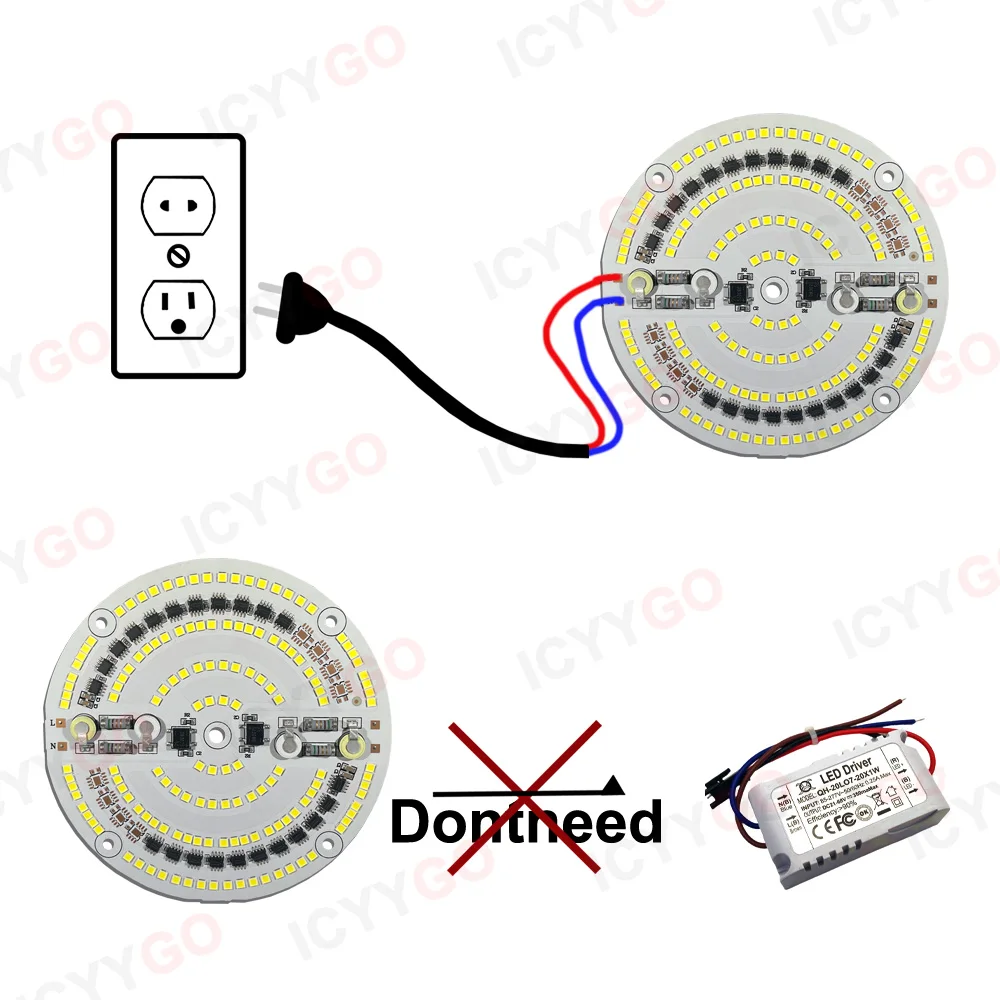 High Power 500W 400W 300W 150W 100W LED High Voltage Construction Site Lighting Driver-Free LED PCB Light Panel Lighting Panel