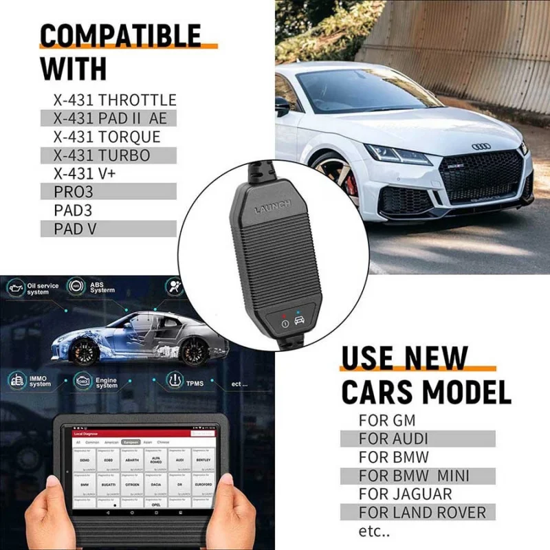 Cavo scanner diagnostico per auto CAN FD adattatore lettore di codici connettore funziona per X431 V+/Pro3/Pad 3/Pad V