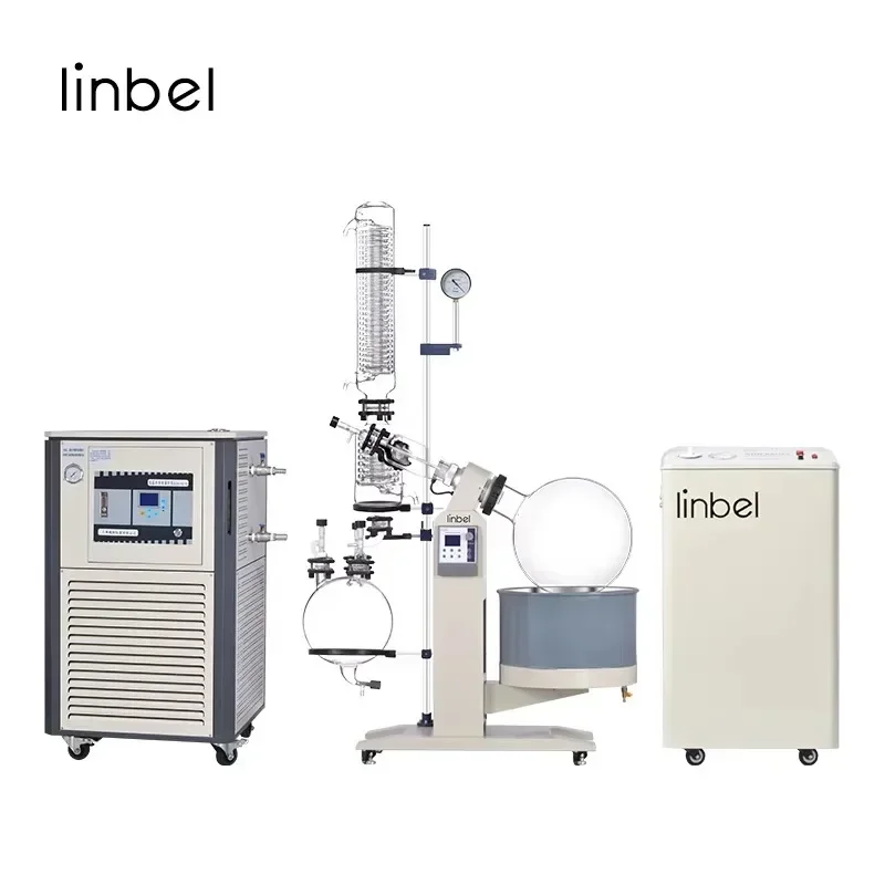 Short Path Distillation Rotary Evaporator Easy Use With Recirculating Chiller And Vacuum Pump