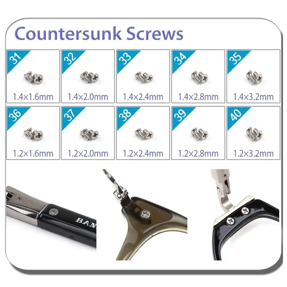 Screwdriver Assorted Kit Screws Sets Repair Tool Kit Repair Kit Tool Screw Nut Eyeglasses Repairing Set Glasses Repair