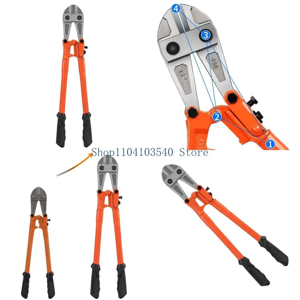 

02DC 14/18 дюймов, экономия труда, болторез, сверхмощные утолщенные плоскогубцы для резки проволоки, кусачки для цепей с замком,