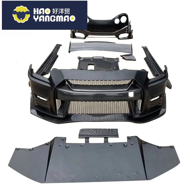 Applicable to GTRR35 R35 nsm Carbon Fiber Body Kit Front Rear Bumper Cover Diffuser PP Material High Quality