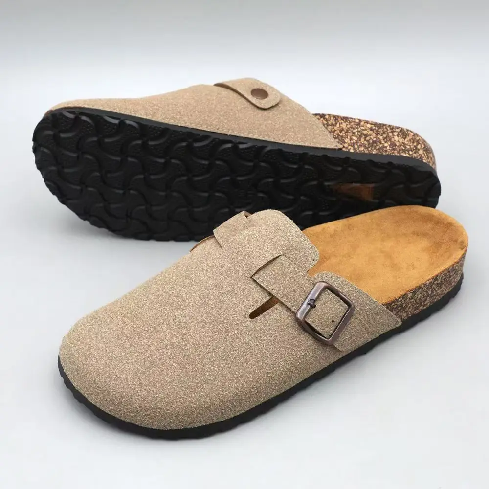 Novos chinelos birken para mulheres e homens moda tamancos sandálias femininas sapatos de grife sandálias casuais engrossadas chinelos de camurça de vaca