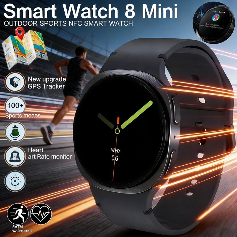 

Новые мужские мини-умные часы 8: мониторинг здоровья, беспроводные звонки, отслеживание фитнеса, шагомер. Стильные мужские смарт-часы 8 Mini. Идеальный подарок на праздник.