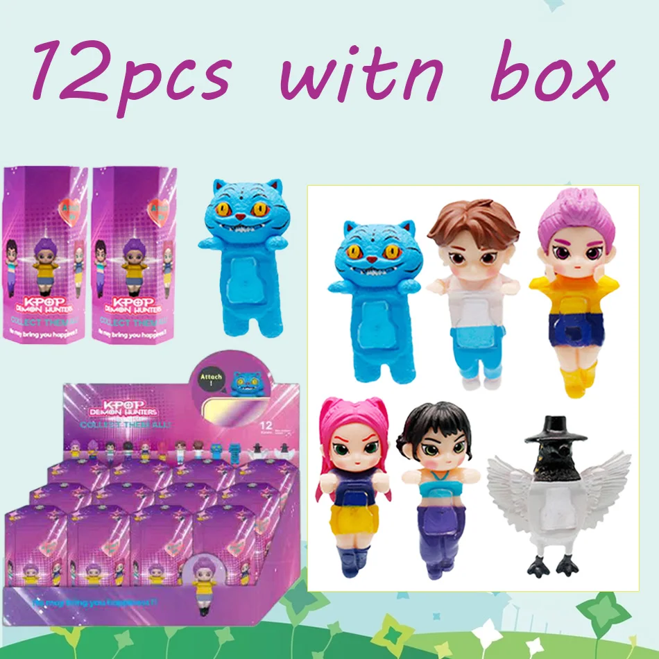 케이팝 데몬 헌터즈 블라인드 박스 시리즈 애니메이션 피규어 책상 방 장식 인형 팬 어린이 생일 선물 랜덤 블라인드 박스