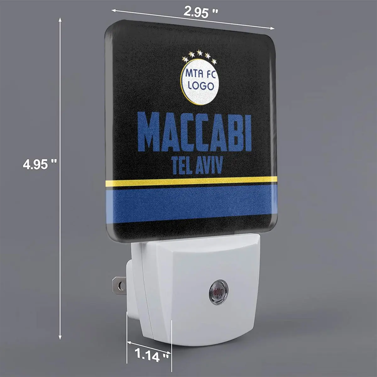 Maccabi-Lámpara de enchufe de Tel Aviv, Mini luz nocturna para ordenador, lámparas móviles, LED, protección ocular