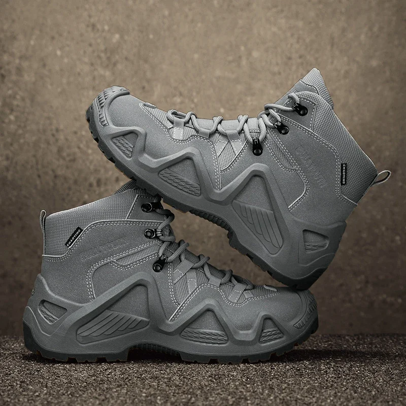 Мужские тактические армейские ботинки, походные ботинки, дизайнерская роскошная обувь, дышащая многофункциональная мотоциклетная обувь для походов на открытом воздухе 2025