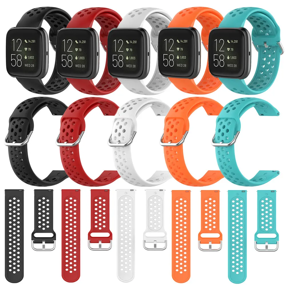 سيليكون تنفس الفرقة حزام ل Fitbit فيرسا 2/فيرسا SE Smartwatch استبدال معصمه سوار ل Fitbit فيرسا لايت ساعة