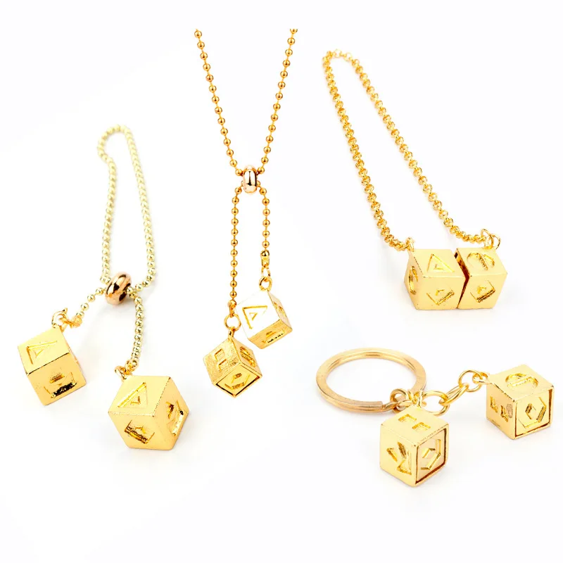 Movie Peripheral Han Solo Lucky Dice Keychain Necklace Bracelet Earrings Unisex Jewelry Accessories Fan Collection Gifts