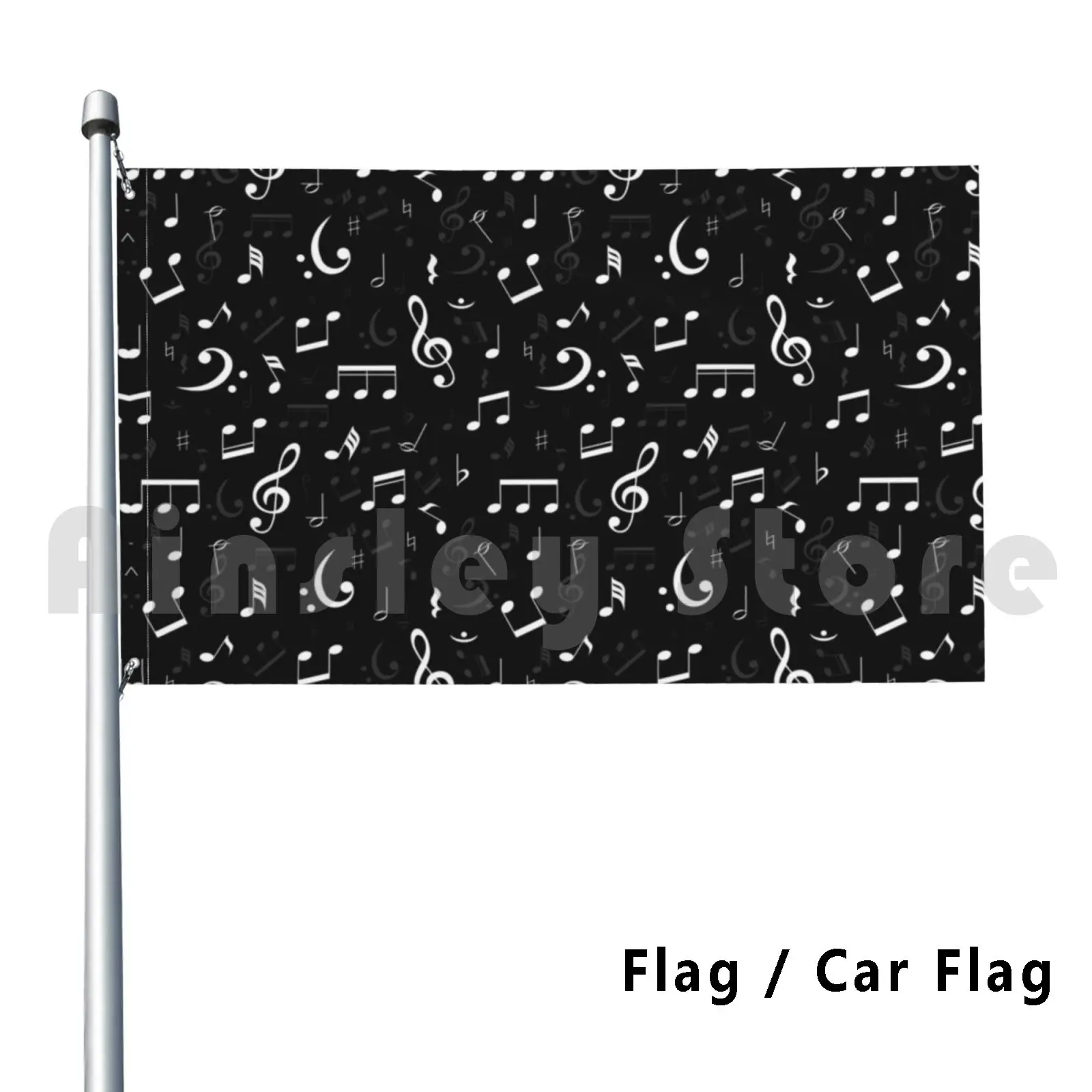Música Decoración al aire libre Bandera Bandera del coche Música Notas musicales musicales Notas musicales Banda Coro Glee Dj Disco Jockey