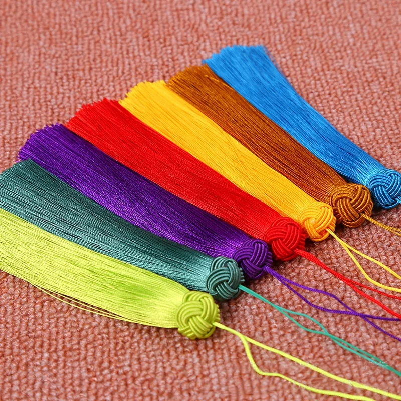 5/2Pcs Crafts Tassels 16cm/6.28 inch Soft Elegant Silky Floss Tassel With Pineapple Cap For DIY Jewelry Making Accessories