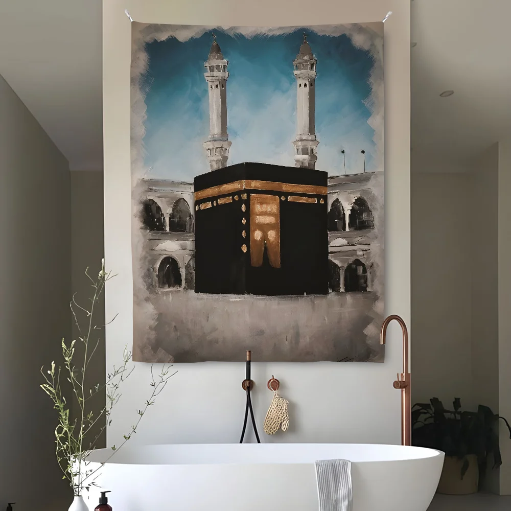 

Mecca Attractions Retro Tapestry Perfect For Home&Living Bedroom Decor Wall Art Backdrop Banner