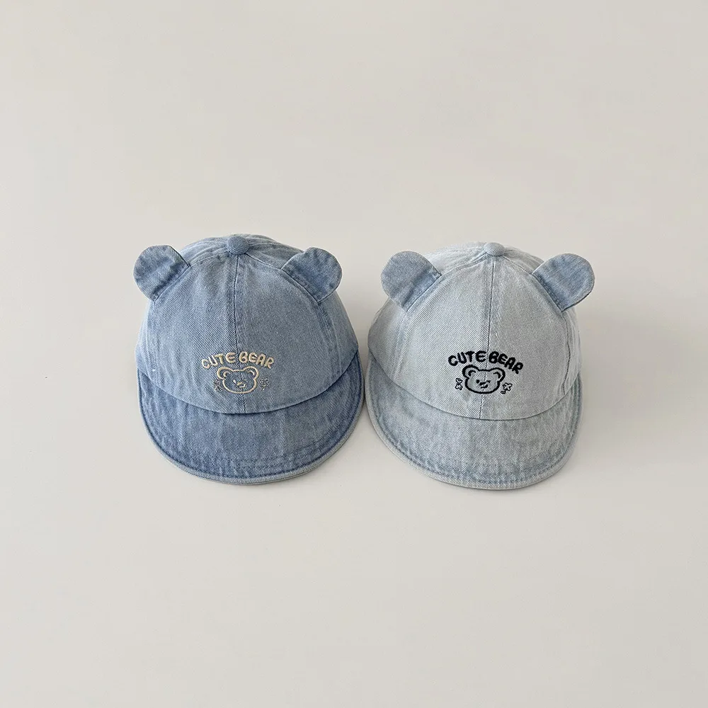 Детская корейская панама для мальчиков и девочек 2-6 лет, новая, с милым медведем, солнцезащитная