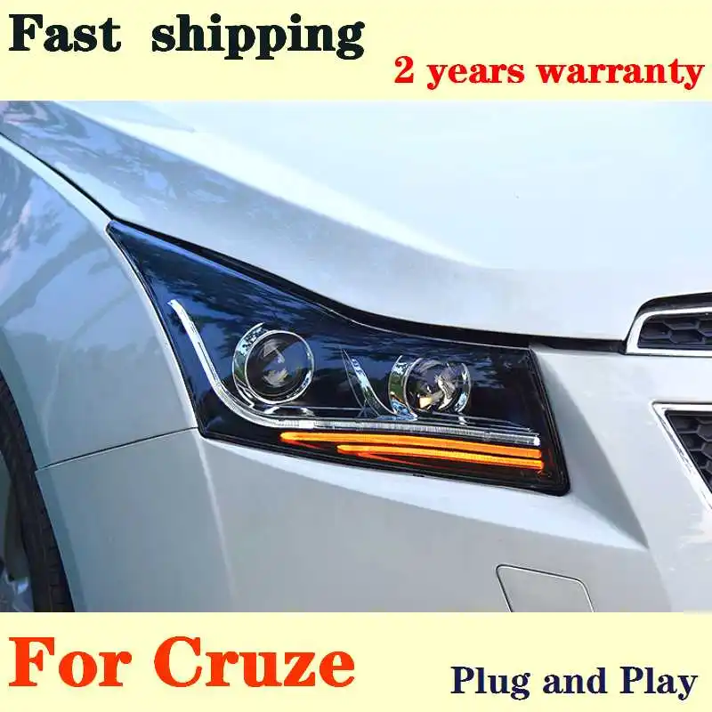 

Head Lamp for Chevrolet Cruze LED Headlight 2009-2013 Headlights Cruze DRL Turn Signal High Beam Angel Eye Projector Lens