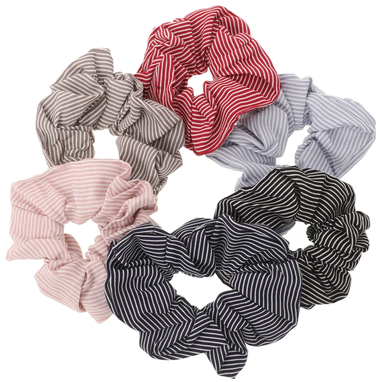 

6 шт., полосатые тканевые ленты для волос, эластичные держатели для хвоста, прочные аксессуары для волос для женщин и девочек, яркий цвет, легко сочетается, повседневная одежда