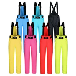 New Women Winter Outdoor Ski Pants Windproof Waterproof Warm Breathable Snowboarding Snow Sports Pants Famale Skiing Trousers