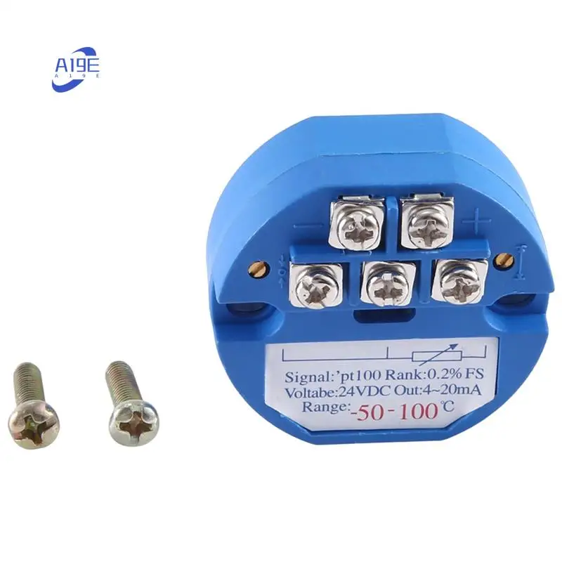 

A19E-RTD Модуль датчика температуры PT100 Термическое сопротивление -50-100 ° C Выход 24 В постоянного тока 4–20 мА Простота установки