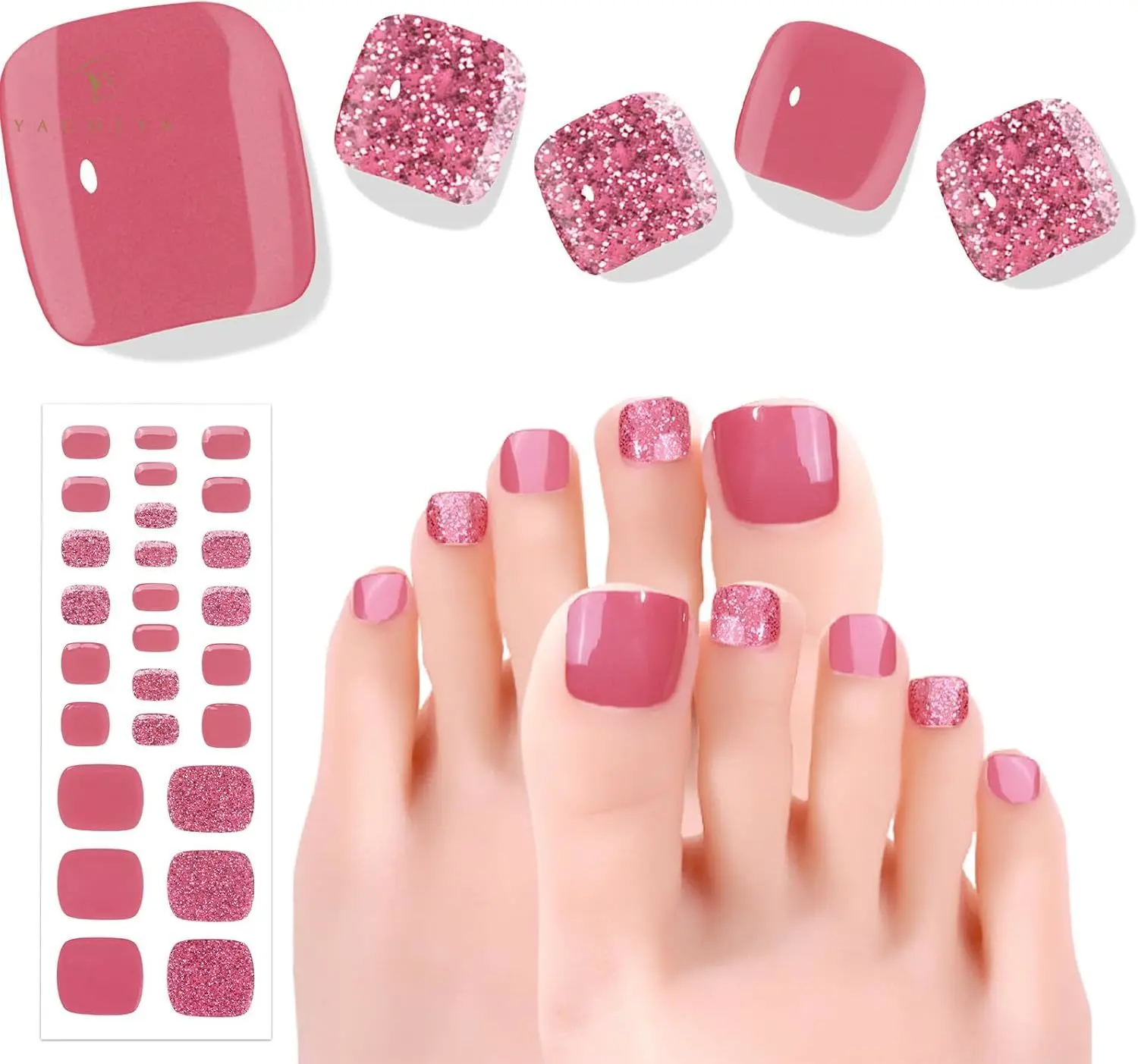 26 punte adesivo per unghie in gel per dita dura con lampada UV adesivi in gel polimerizzante copertura completa impermeabile involucri polacchi impermeabili strisce per piedi