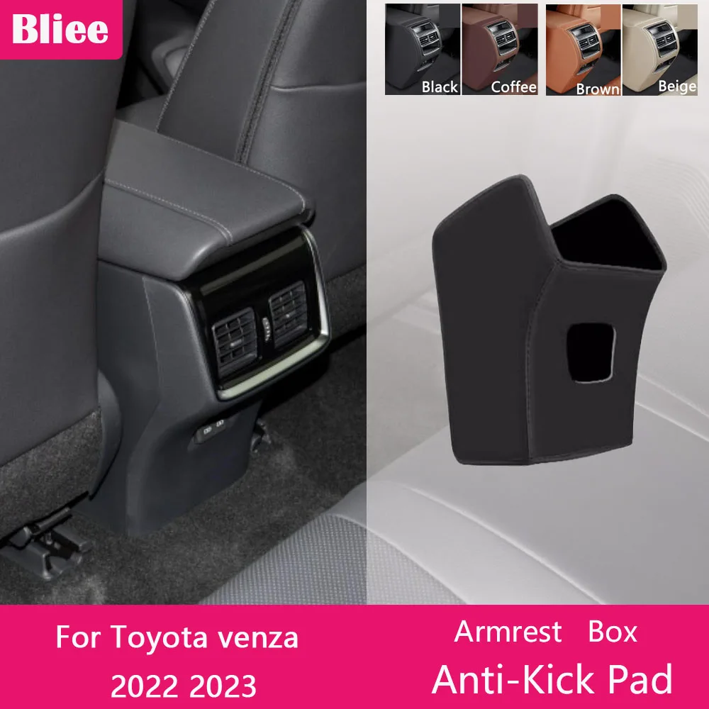 Für Toyota Venza hintere Armlehnen box Anti-Kick-Pad Mikro faser Leders chutz abdeckung Matte Autozubehör