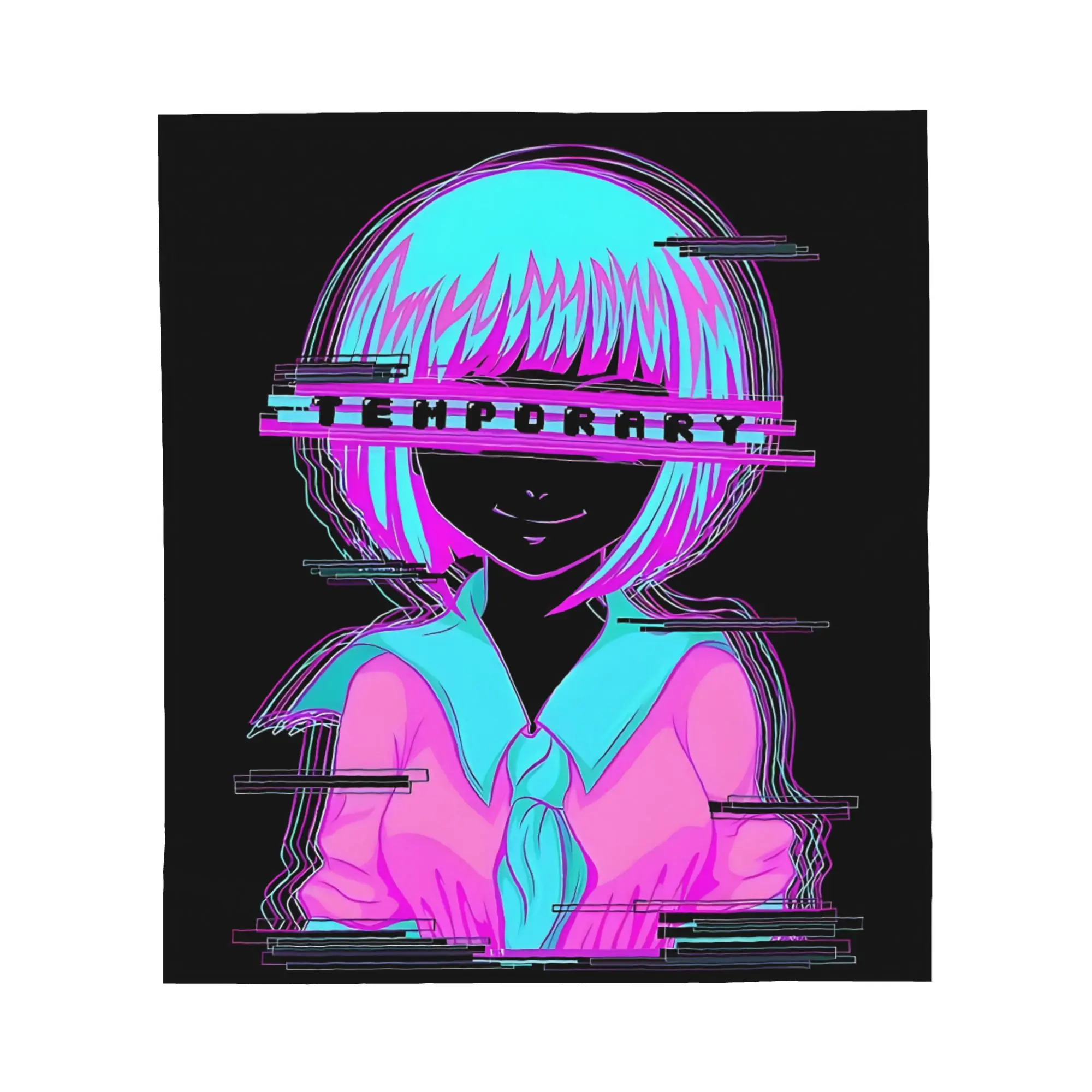 1PC cyber yandere girl Blanket Throw Blanket Novelty Warm Blanket All Season Gift