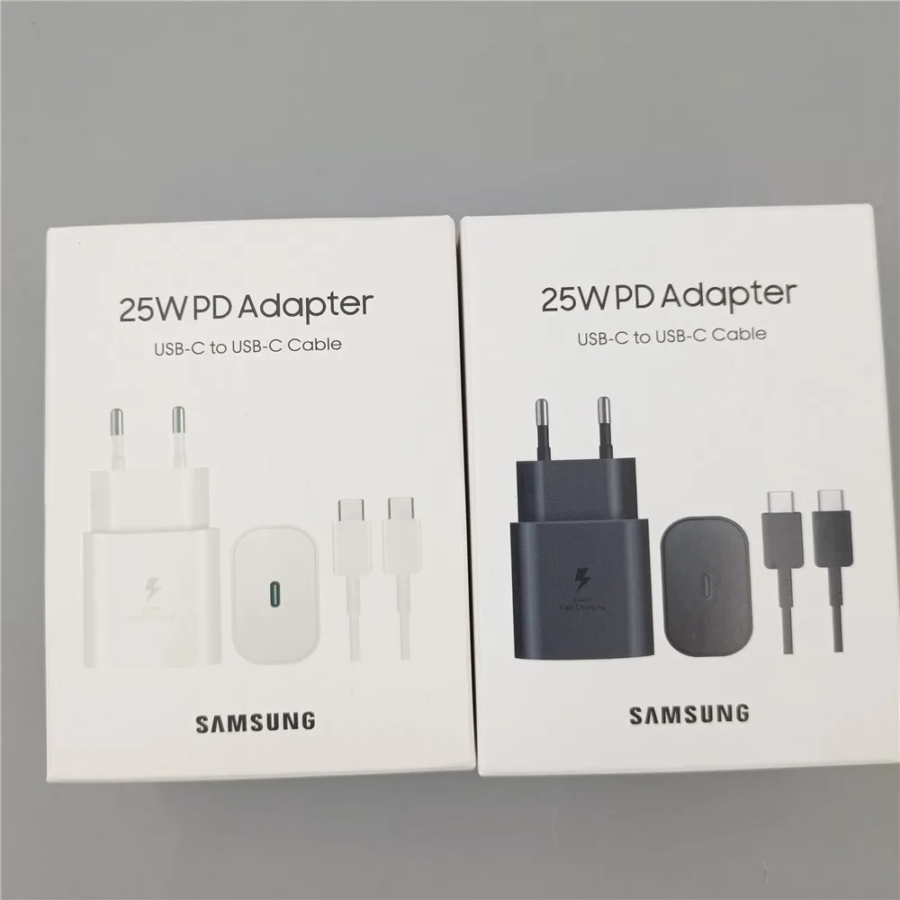 Samsung USB C Charger 25W Super Fast Charging Power Chargeur EU US UK Adapter For Galaxy S23 S22 S21