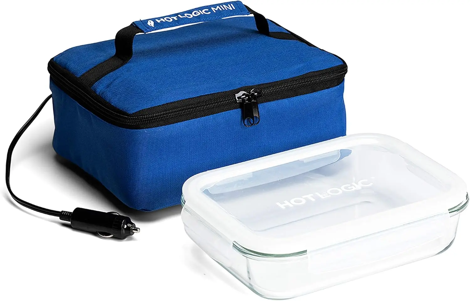

Portable Electric Lunch Box with Glass Container - Food Warater for Car/Home, Cook & Reheat, Blue 12V
