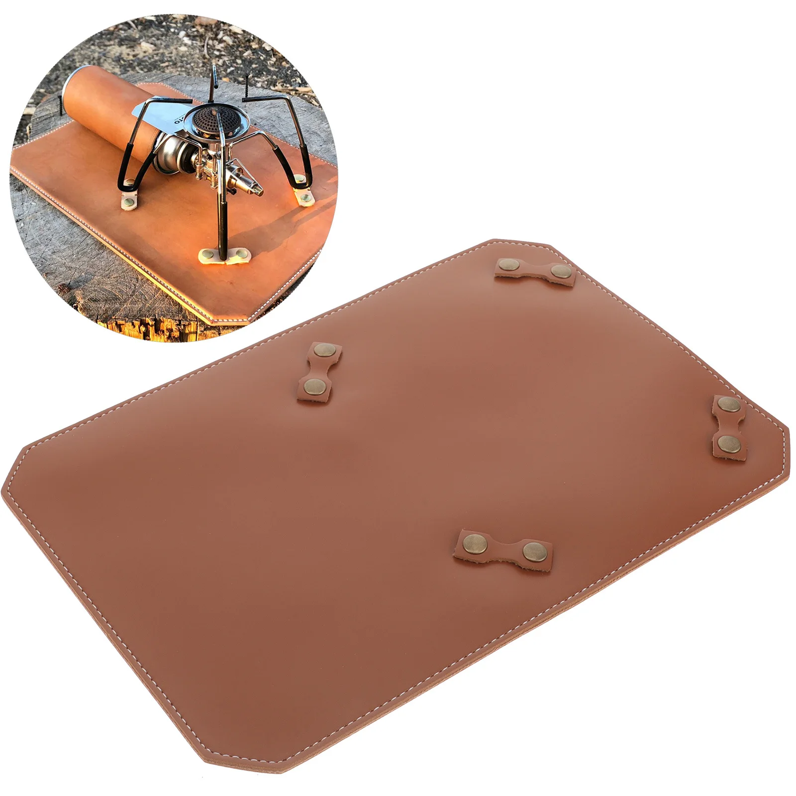 التخييم موقد غاز وسادة حصيرة المحمولة خزان شواء وسادة عدم الانزلاق تحديد الموقد مقاومة للحرارة العملي التخييم موقد غاز