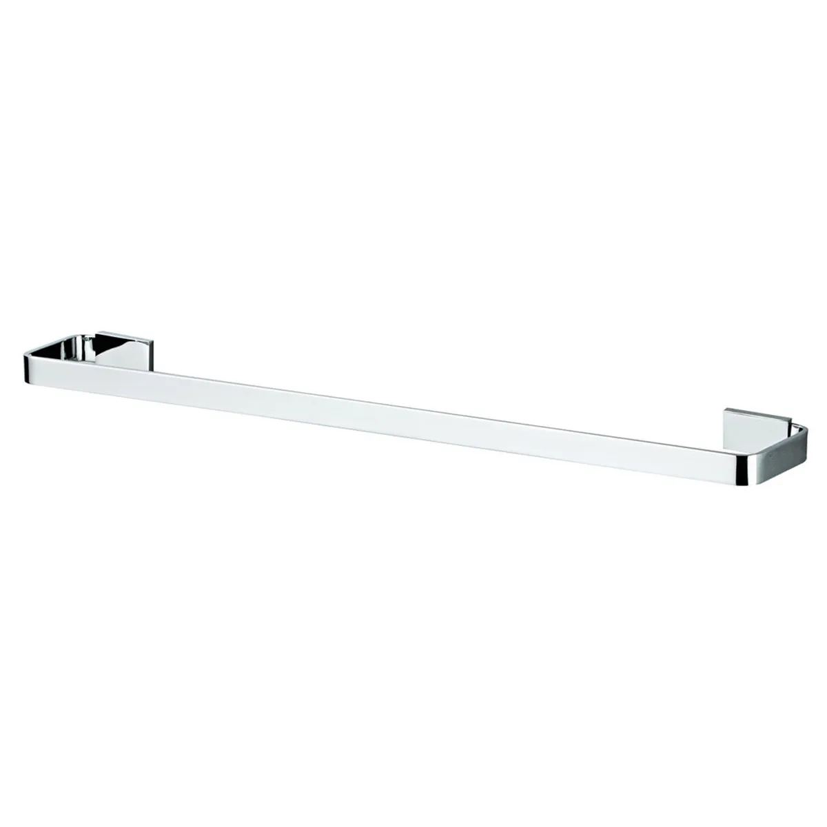 

57x8.6cm Silver Brass Wall-Mounted Towel Rack Waterproof Rustproof Bathroom Single Towel Bar Organizer Holder for Home Hotel