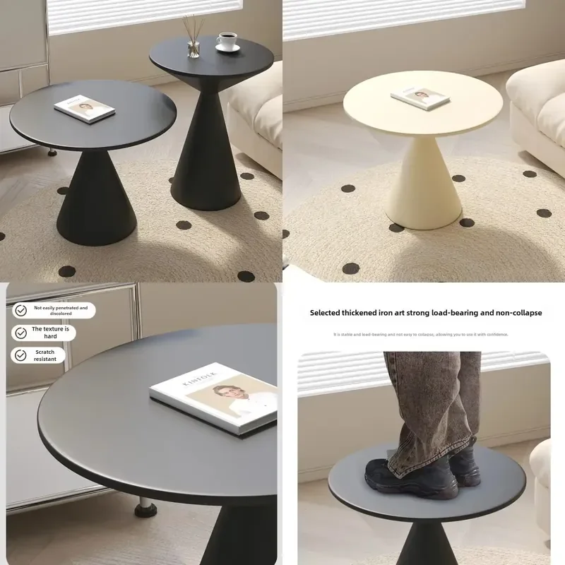 Round Coffee Table for Home Living Room Side Table Small Sofa Sideboard Bedroom Hotel Corner Table Modern Living Room Decor