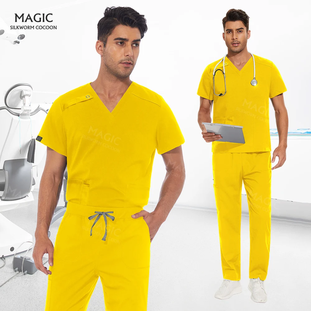 Medical Uniforms Operating Room Nursing Clothes Doctor Costume Men Surgical Sets Unisex Dentist Workwear Pet Clinical Tops Pants