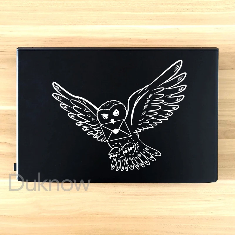 Snowy Owl With Wizard Letter Vinyl Stickers Nursery Wall Decor Car Window Laptop Decals For Apple Macbook Pro / Air Decoration — zdjęcie 7
