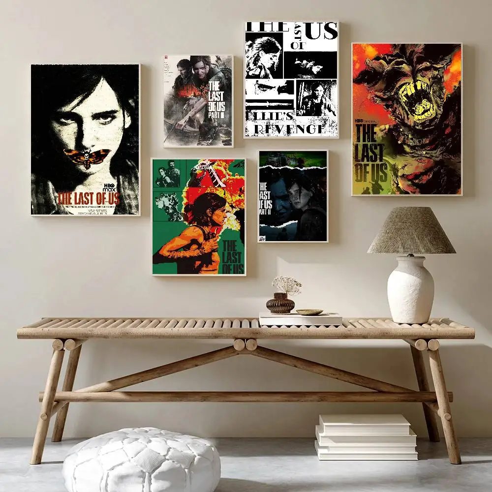 ملصق لعبة فيلم The Last Of Us مطبوع عليه ورق غرفة المعيشة وغرفة النوم ومدخل البار والمطعم