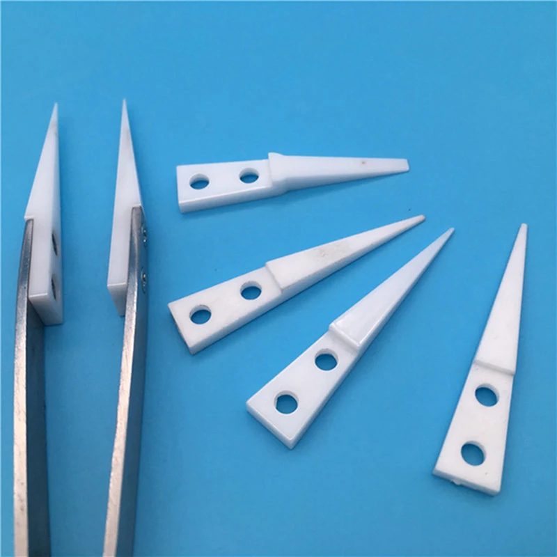 2pcs Anti-Static Ceramic Tweezers Straight/Little Curved/Big Curved Insulated Ceramic Tweezers Tips Industrial Ceramic Tweezers