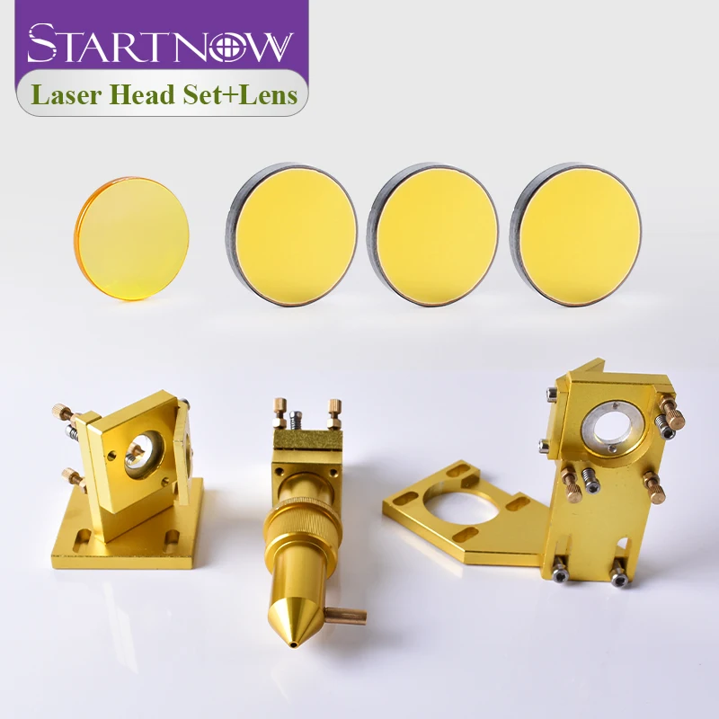 Startnow Kit Laser CO2 componenti di Base Set di testine Laser supporto per montaggio a specchio per obiettivo per pezzo di ricambio per macchina