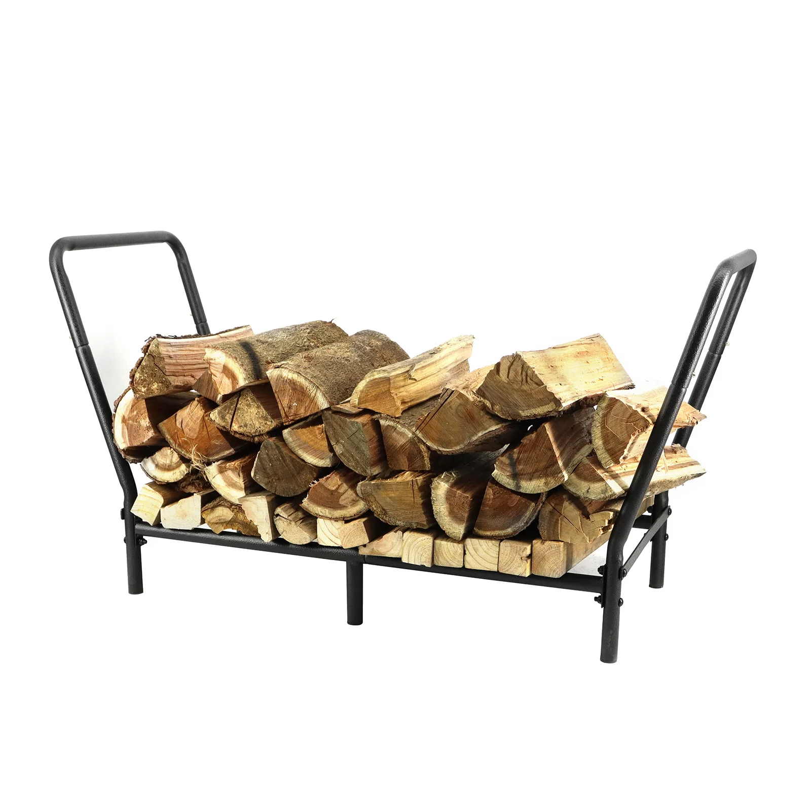 Firewood Rack Holder, Adjustable Heavy Duty Fire Log Stacker Stand for Fireplace, Outdoor Indoor Wood Pile Storage Organizer