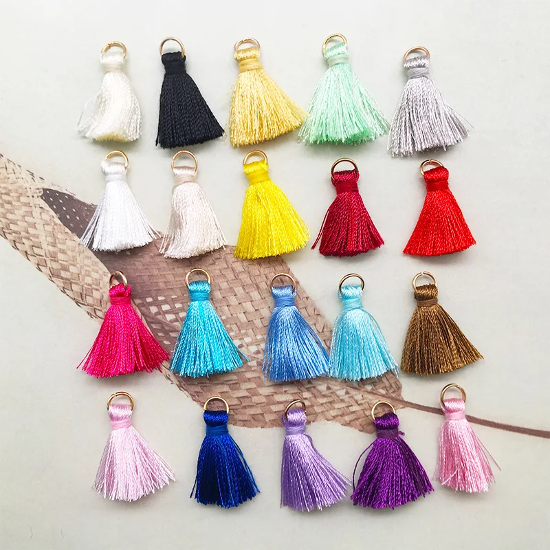 15/30pcs 2.3cm Hanging Small Tassel For Jewelry Making DIY Bracelet Earring Necklace Charm Pendant Handmade Accessories Supplies