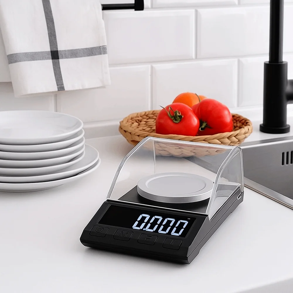 200g/100g/50g/20g/10g 0.001g Precision Digital Scale High Precision Portable Electronic Balance Scale Dustproof Accurate