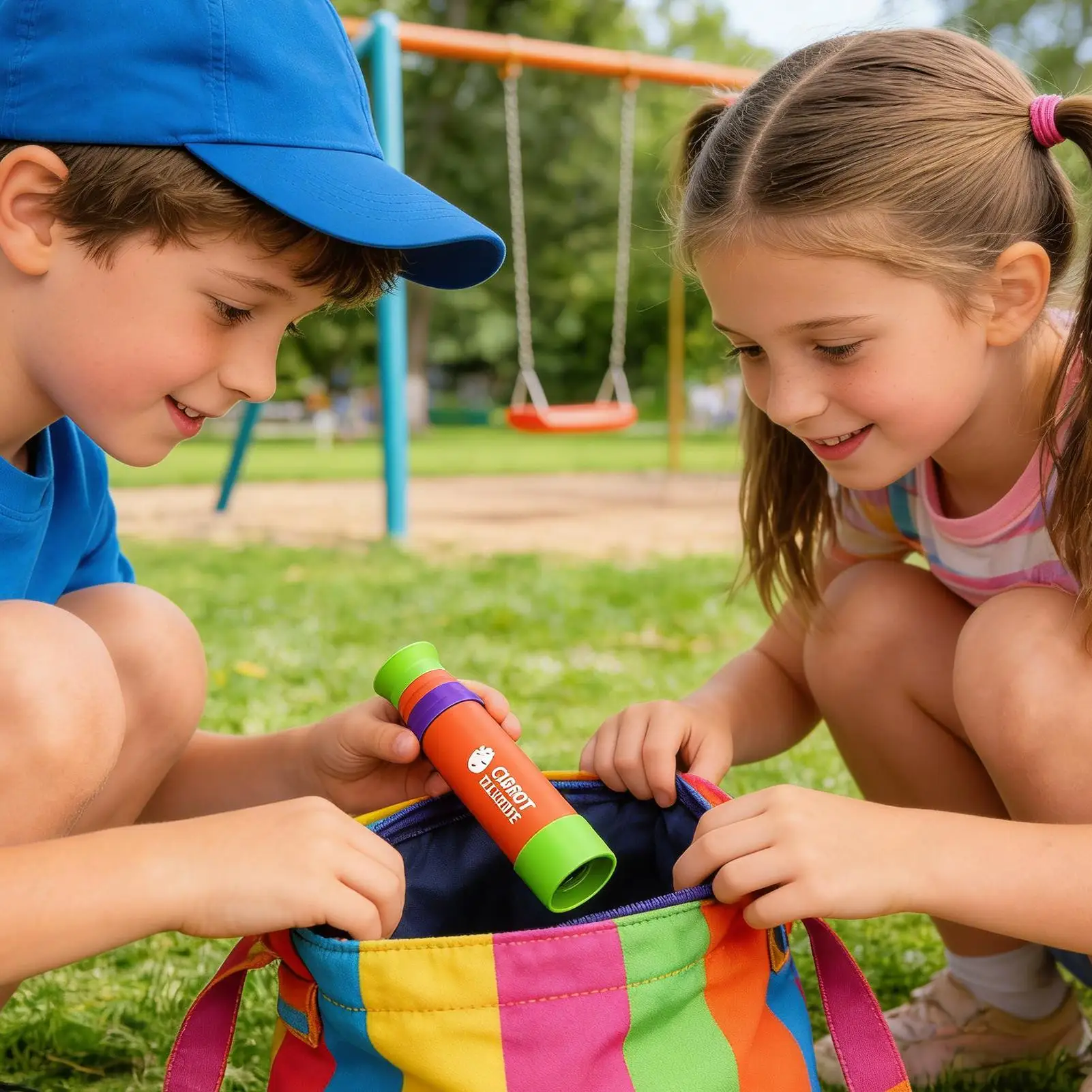 Retractable children's monocular telescope lightweight handheld outdoor hiking and camping telescope gift for children 6-12 year