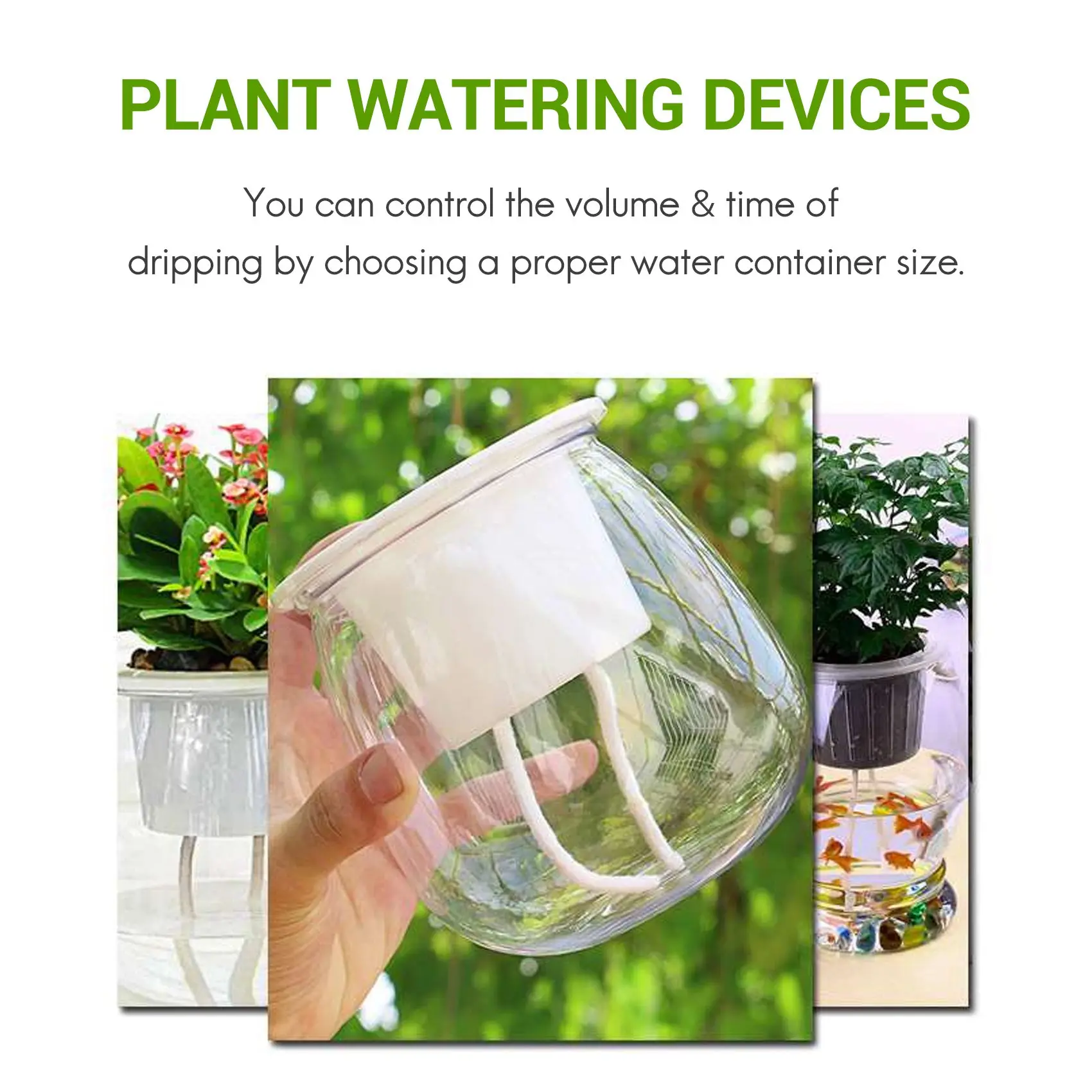 A20F-Self Watering Capillary Wick Cord Vacation Plant Sitter DIY Self-Watering Planter Pot Automatic Water Wicking Hydroponic