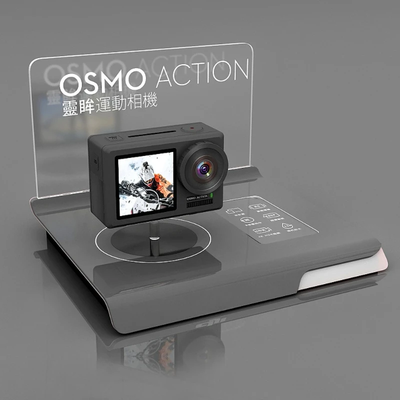 Action camera display stand, digital SLR camera stand