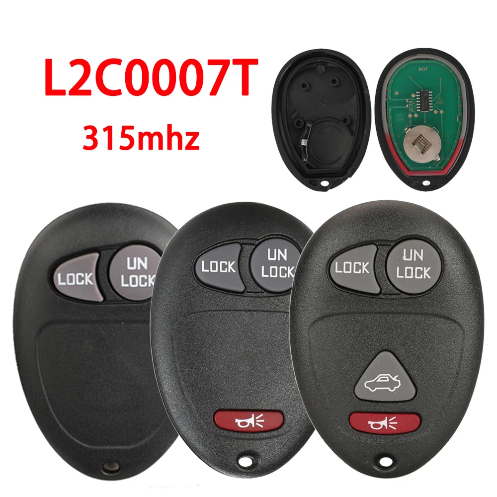 

jingyuqin L2C0007T Remote Car Key For Chevrolet Colorado Canyon H3 2006-2010 For Buick Auto Body Kits Car Accessories 315Mhz