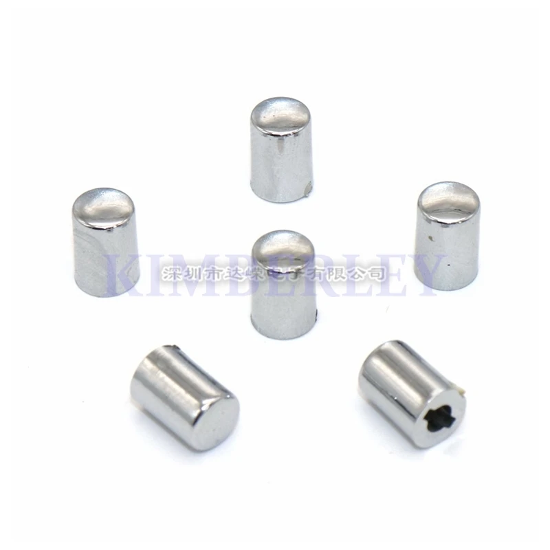 20PCS 7X10MM Silver Electroplated Button Cap Plastic Button Cap Electroplated Touch Switch Button Cap Branded Button Cap