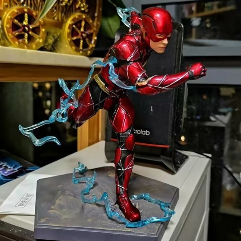 Figuras de acción Dc Justice League Run The Flash, modelo de película móvil, adornos de escritorio, colección de escultura, juguete para niños, regalo para niños