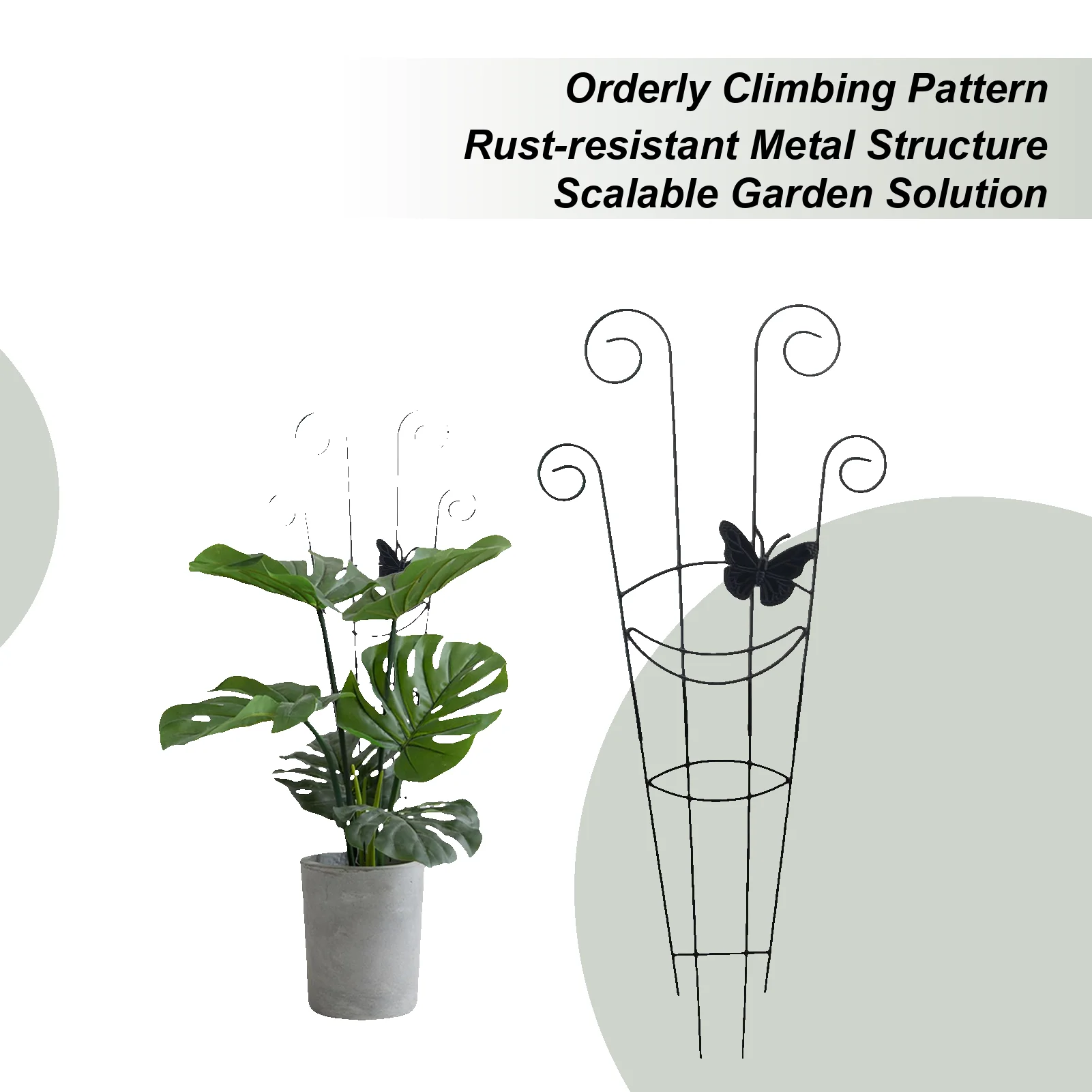 

Решетка для вьющихся растений, металлическая рама, решетка для выращивания растений, поддержки цветов, вьющихся растений, для внутреннего патио, сада, свадьбы