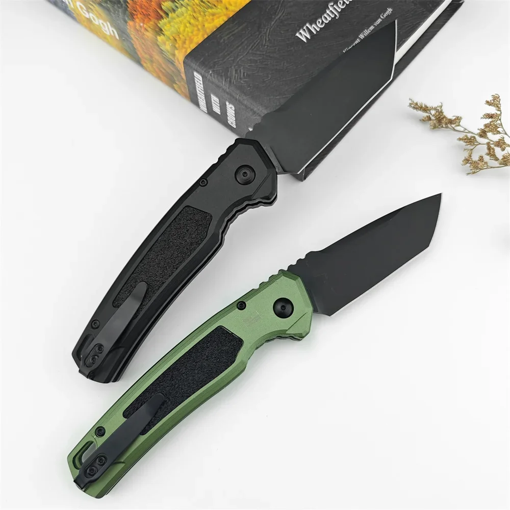 Imagem -02 - Outdoor Caça Folding Pocket Knife Ferramentas de Autodefesa Camping e Pesca Tanto Blade Aluminum Handle ks 7105 au to Cpm-m4