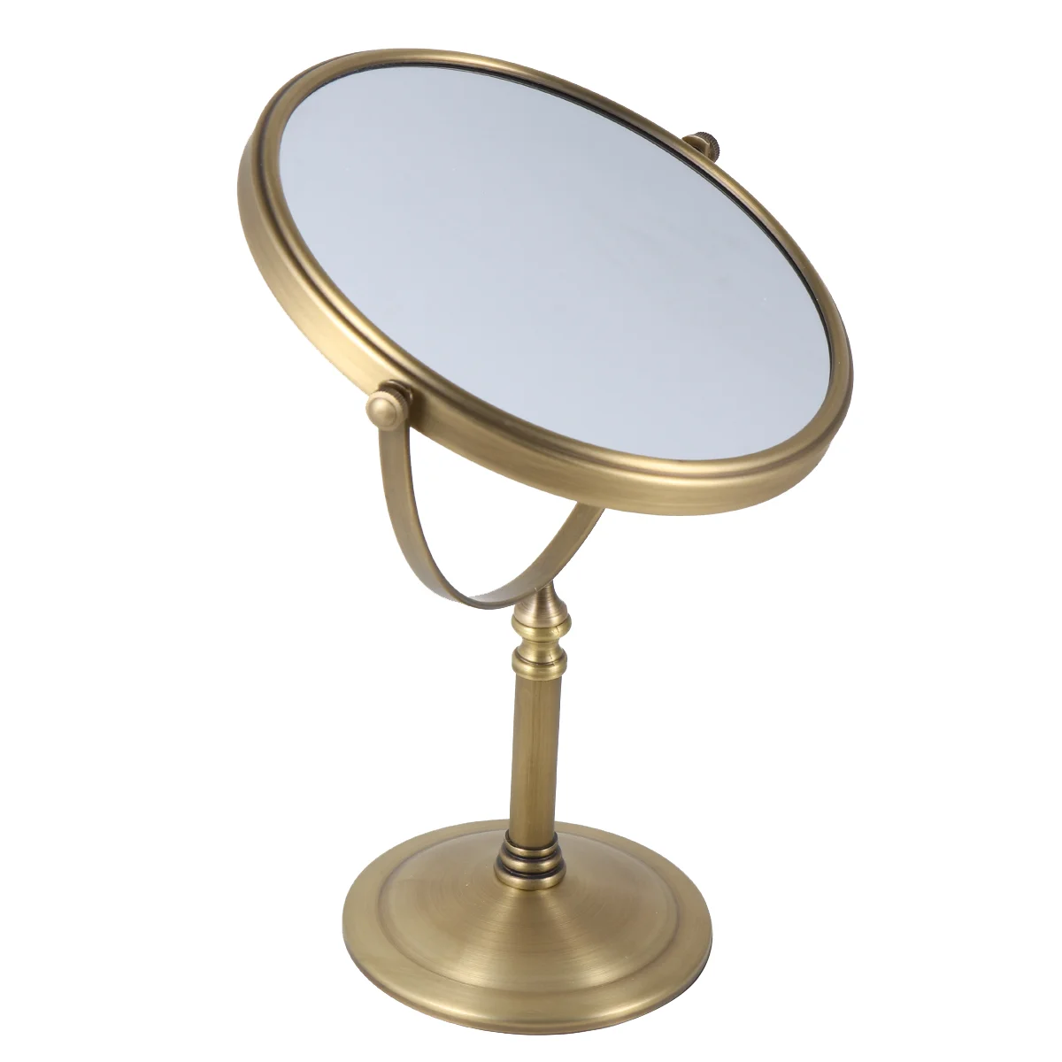 Mirror Vanity Magnifying Side Golden  Table Double Magnification 3X Stand Swivel Home Two Bathroom Shaving Beauty Vintage