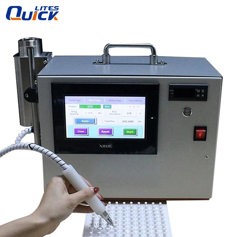 semi-auto filling machine equipment  with preheating  to fill juice, water, essential oil  from 0.5ml , 1ml  to 10ml